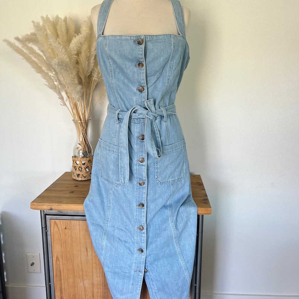 NWOT Reformation Denim button up dress